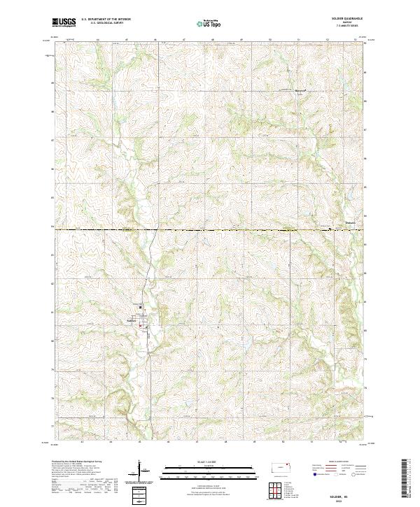 US Topo 7.5-minute map for Soldier KS