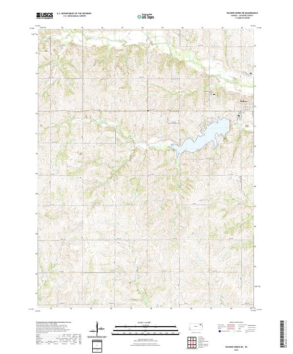 US Topo 7.5-minute map for Soldier Creek NE KS