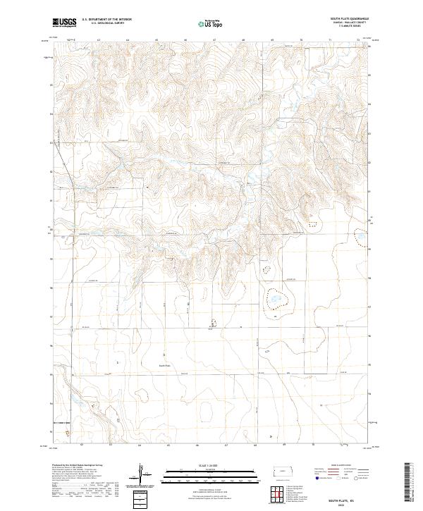 US Topo 7.5-minute map for South Flats KS