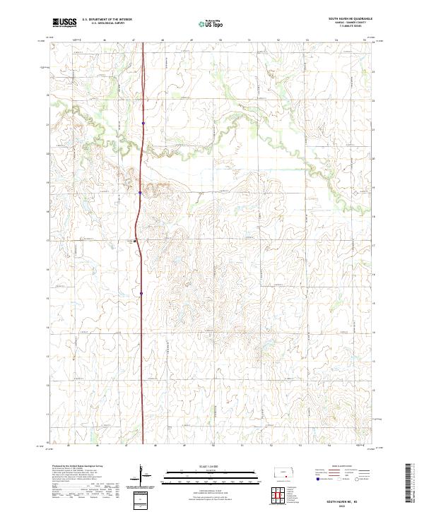 US Topo 7.5-minute map for South Haven NE KS