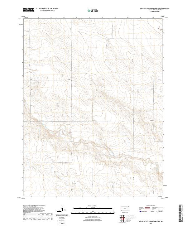 US Topo 7.5-minute map for South of Stockholm Cemetery KS