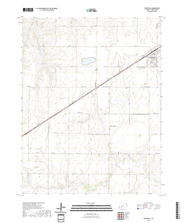 US Topo 7.5-minute map for Spearville KS