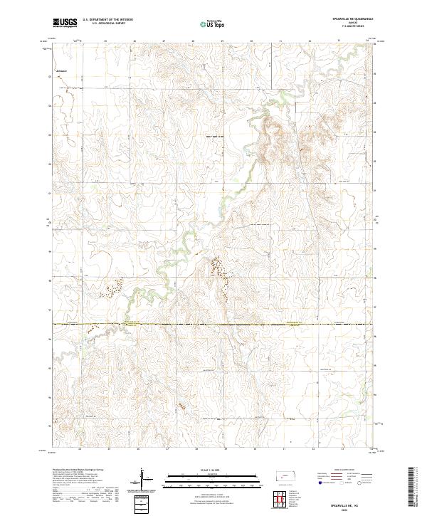 US Topo 7.5-minute map for Spearville NE KS