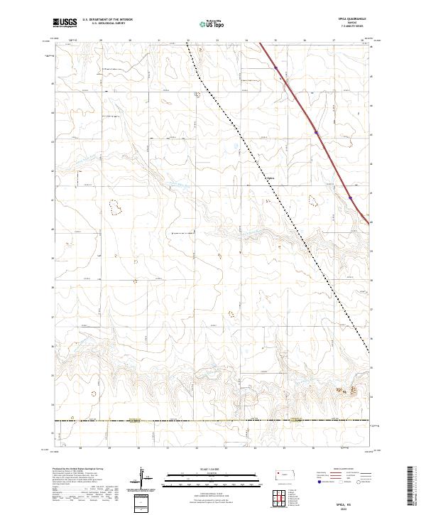 US Topo 7.5-minute map for Spica KS