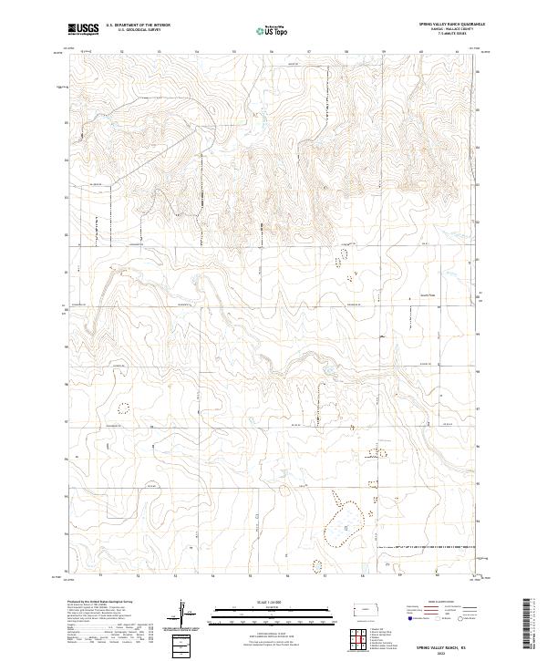 US Topo 7.5-minute map for Spring Valley Ranch KS