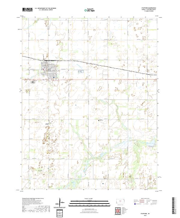 US Topo 7.5-minute map for Stafford KS