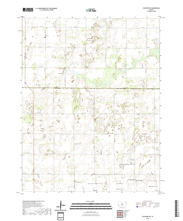 US Topo 7.5-minute map for Stafford SW KS