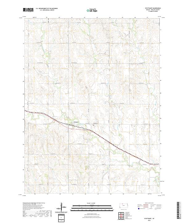 US Topo 7.5-minute map for Stuttgart KS