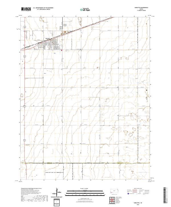 US Topo 7.5-minute map for Sublette KS