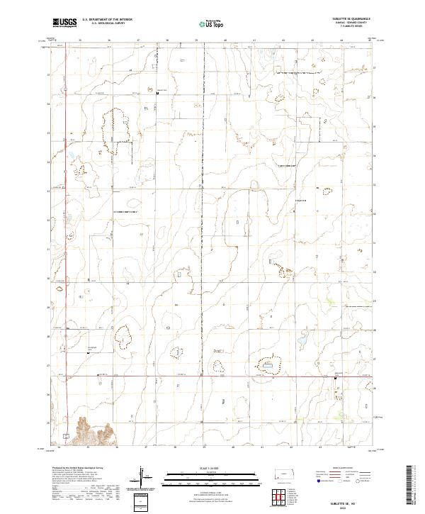 US Topo 7.5-minute map for Sublette SE KS