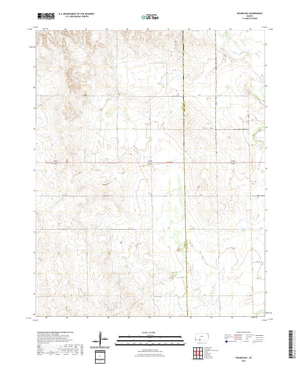 US Topo 7.5-minute map for Sugarloaf KS