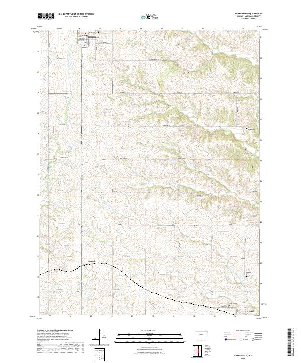 US Topo 7.5-minute map for Summerfield KS