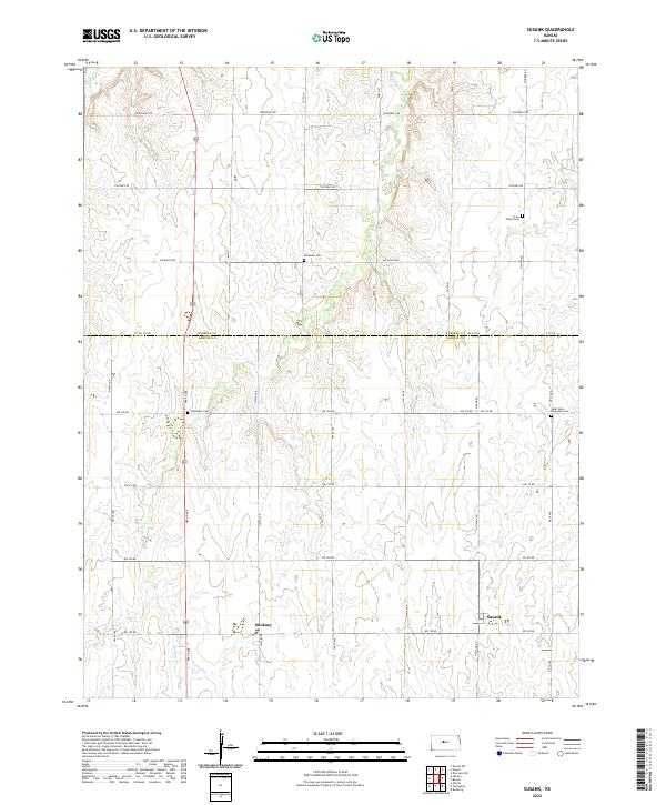 US Topo 7.5-minute map for Susank KS