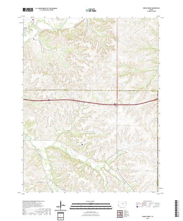 US Topo 7.5-minute map for Swede Creek KS