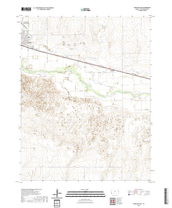 US Topo 7.5-minute map for Syracuse East KS