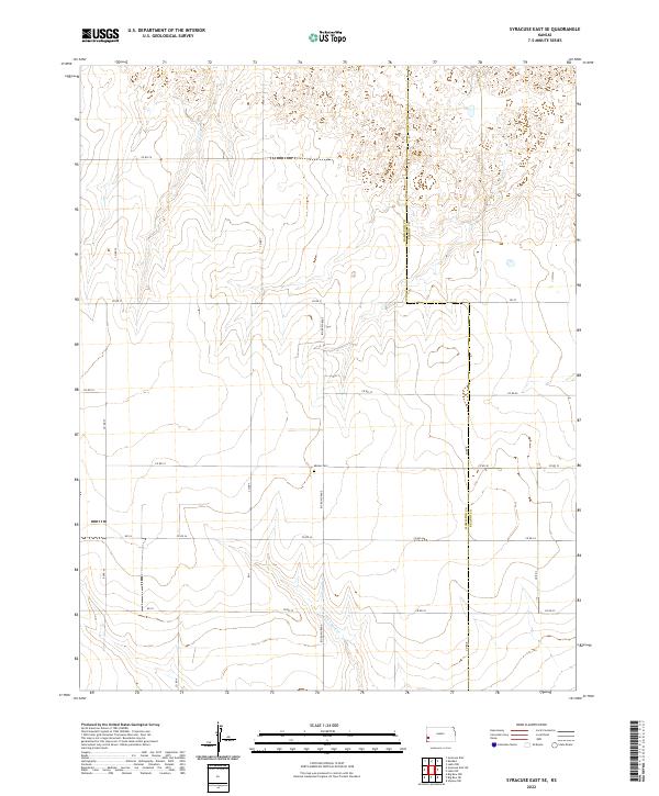 US Topo 7.5-minute map for Syracuse East SE KS