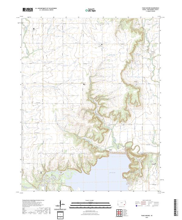 US Topo 7.5-minute map for Table Mound KS