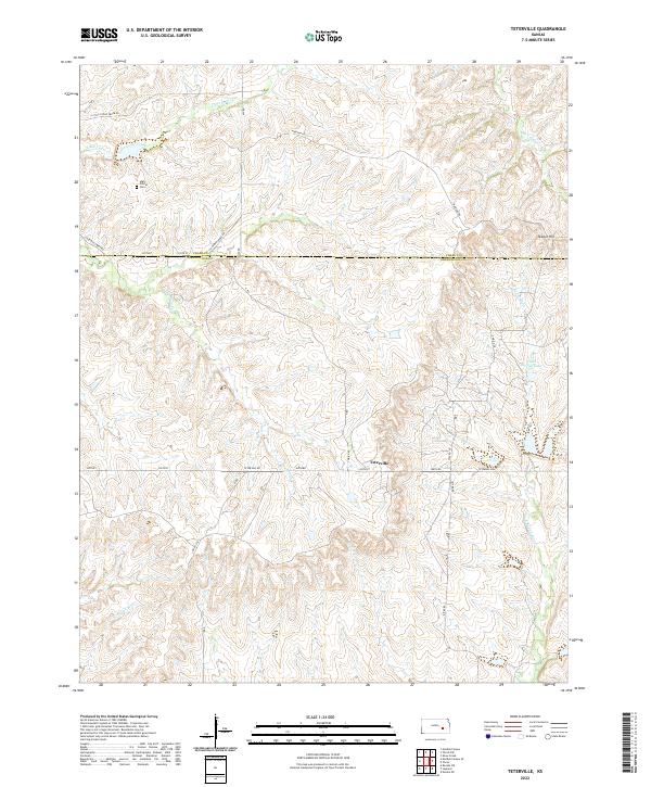 US Topo 7.5-minute map for Teterville KS