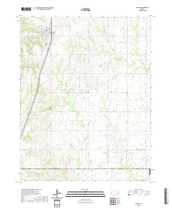 US Topo 7.5-minute map for Thayer KS