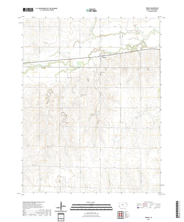 US Topo 7.5-minute map for Timken KS