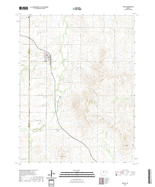 US Topo 7.5-minute map for Tipton KS