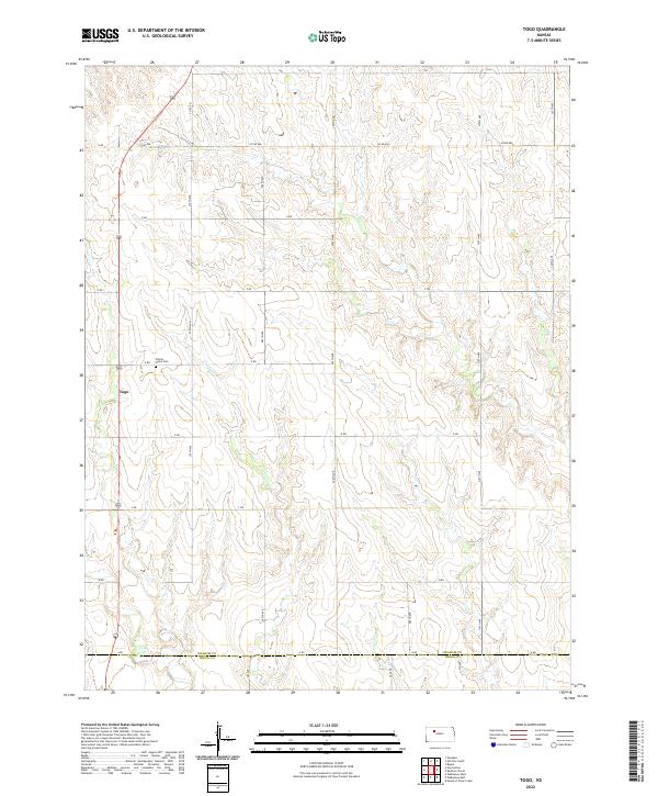 US Topo 7.5-minute map for Togo KS