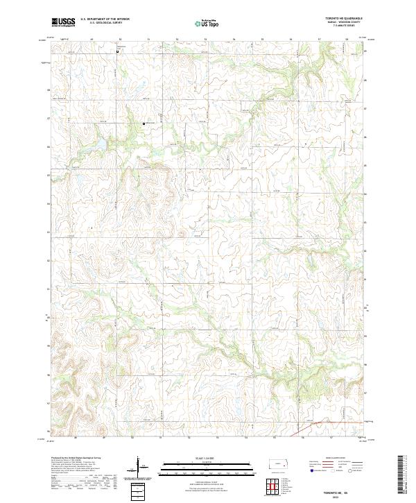 US Topo 7.5-minute map for Toronto NE KS