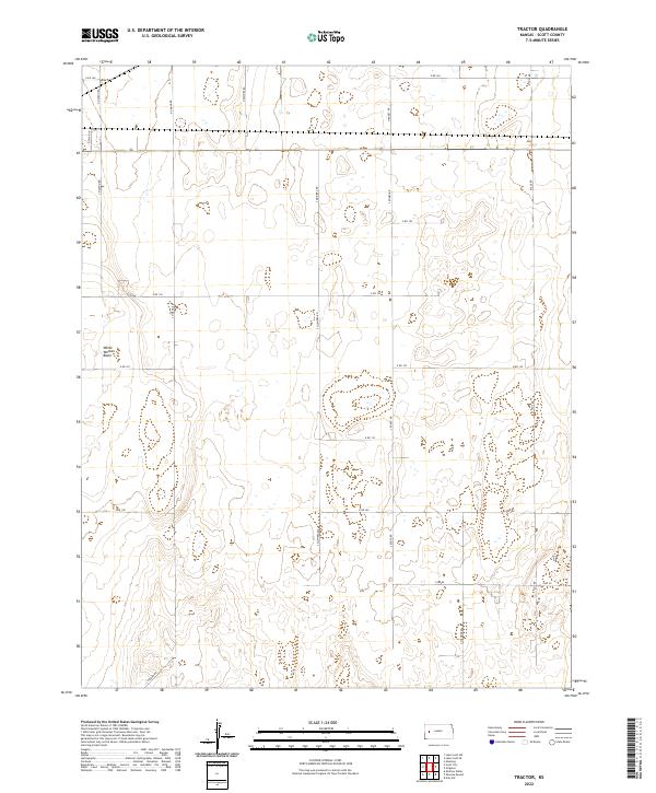 US Topo 7.5-minute map for Tractor KS