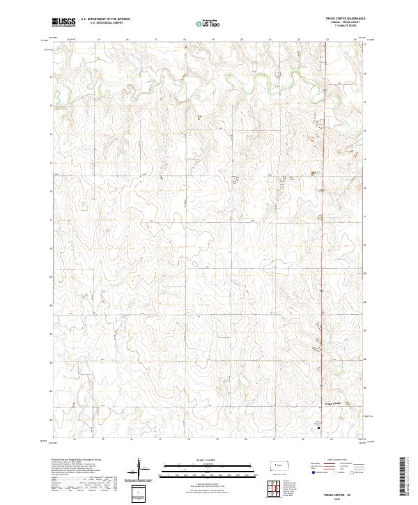 US Topo 7.5-minute map for Trego Center KS