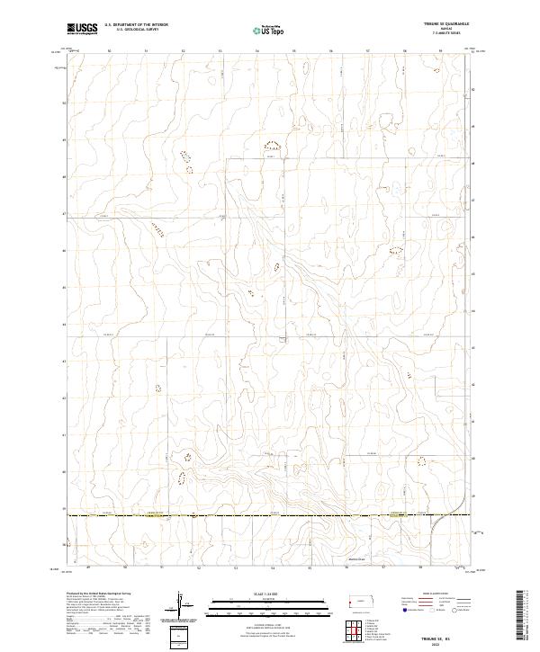 US Topo 7.5-minute map for Tribune SE KS