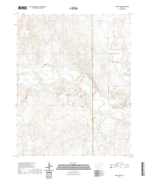 US Topo 7.5-minute map for Trout Creek KS