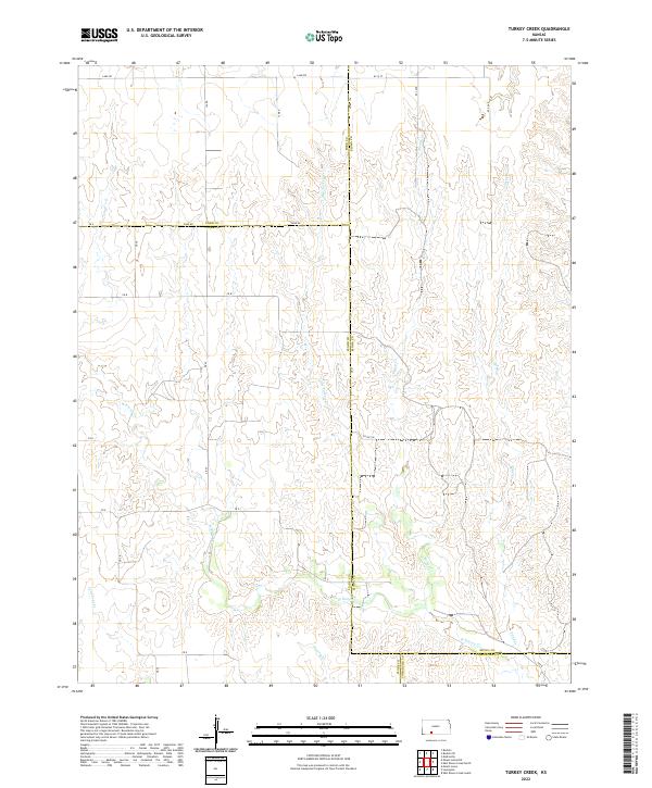 US Topo 7.5-minute map for Turkey Creek KS