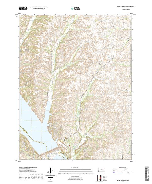 US Topo 7.5-minute map for Tuttle Creek Dam KS