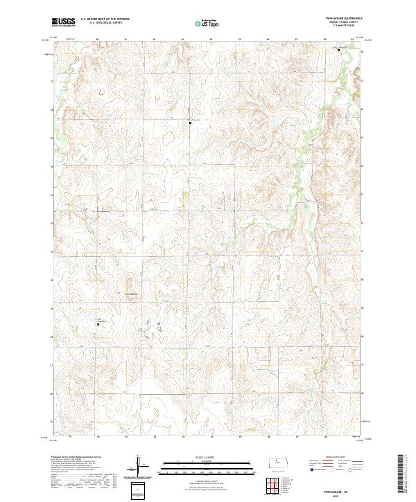 US Topo 7.5-minute map for Twin Mound KS