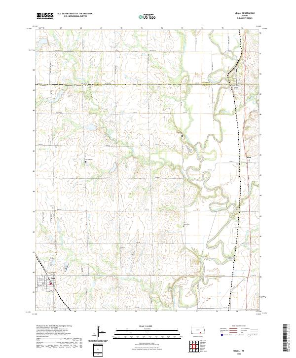 US Topo 7.5-minute map for Udall KS