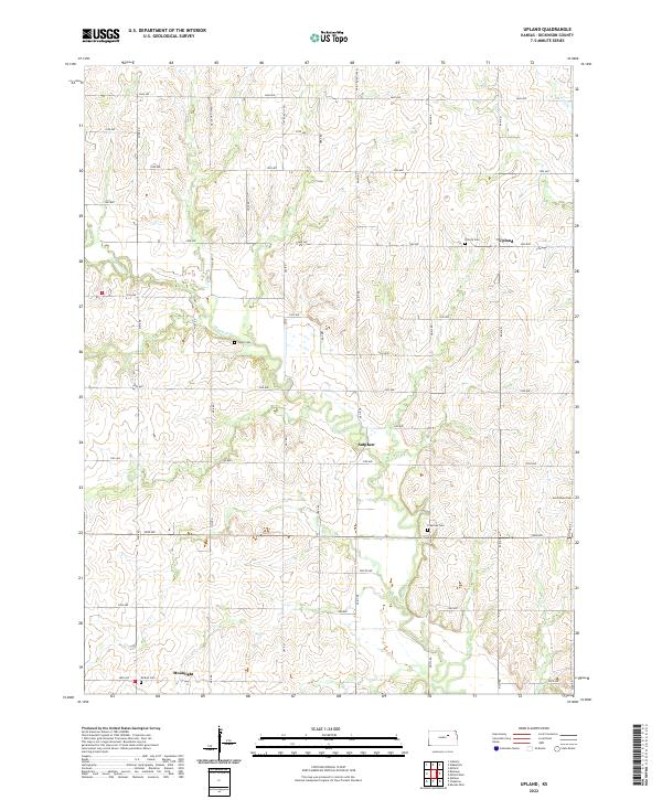 US Topo 7.5-minute map for Upland KS