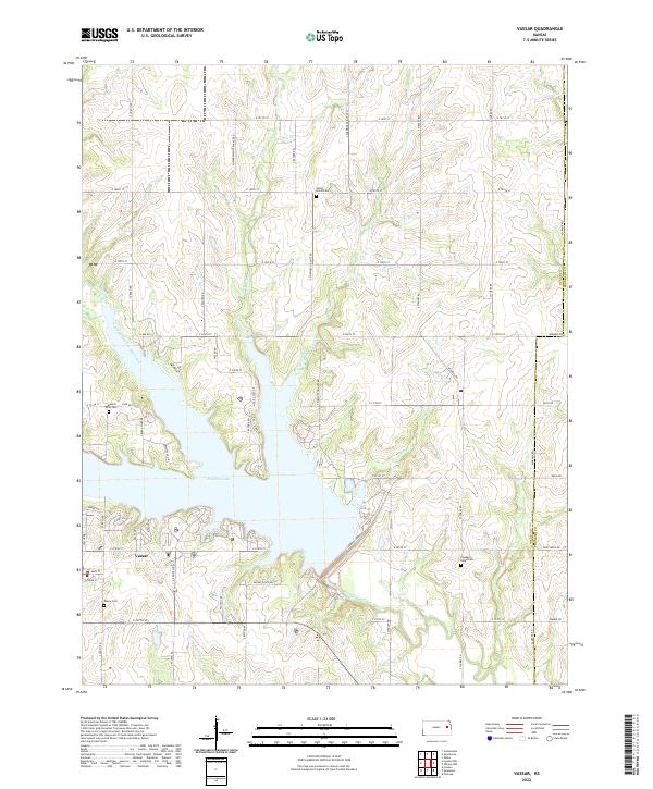 US Topo 7.5-minute map for Vassar KS