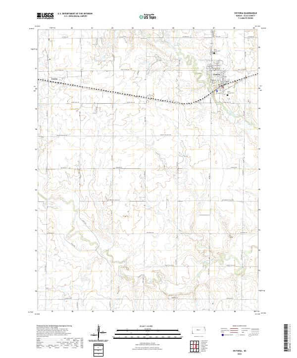 US Topo 7.5-minute map for Victoria KS