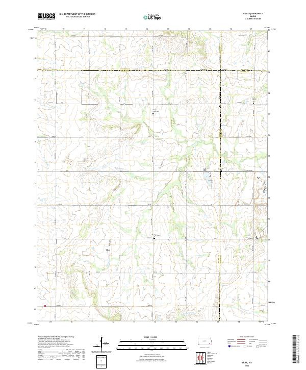 US Topo 7.5-minute map for Vilas KS