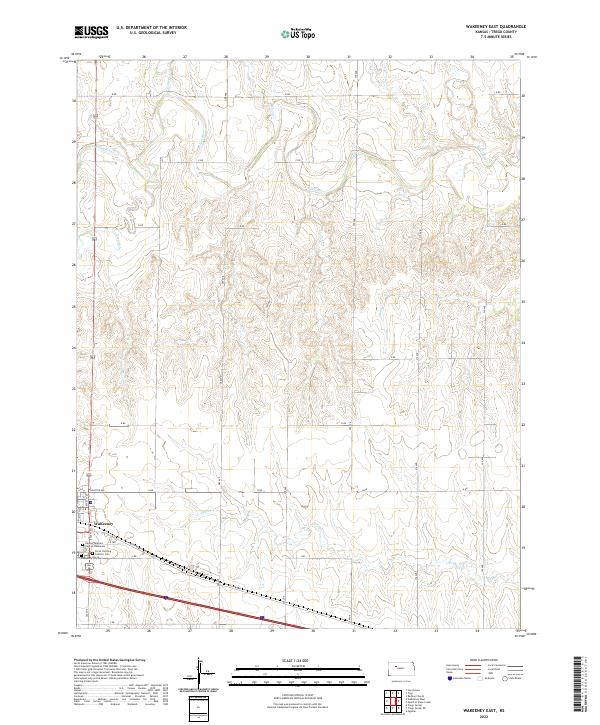 US Topo 7.5-minute map for WaKeeney East KS