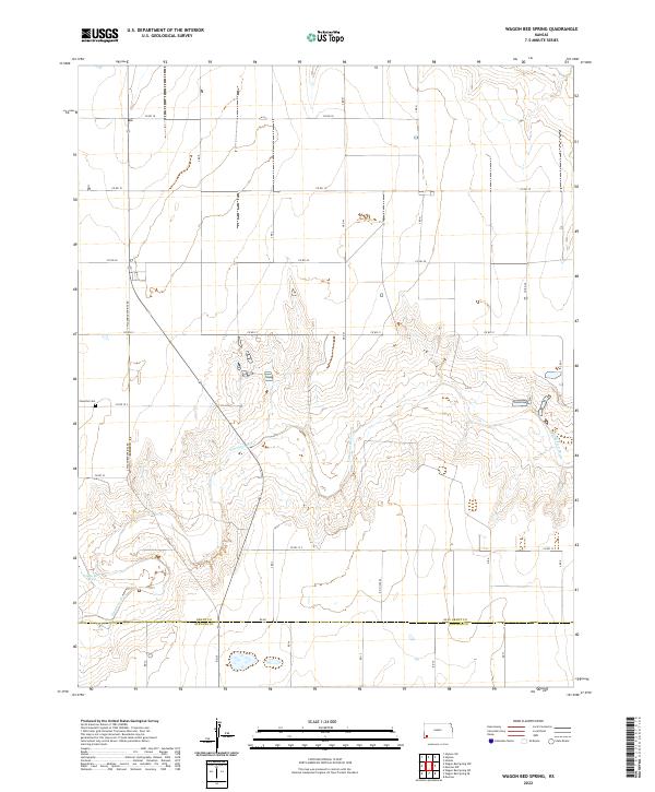 US Topo 7.5-minute map for Wagon Bed Spring KS