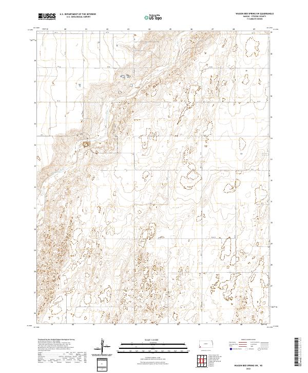 US Topo 7.5-minute map for Wagon Bed Spring SW KS