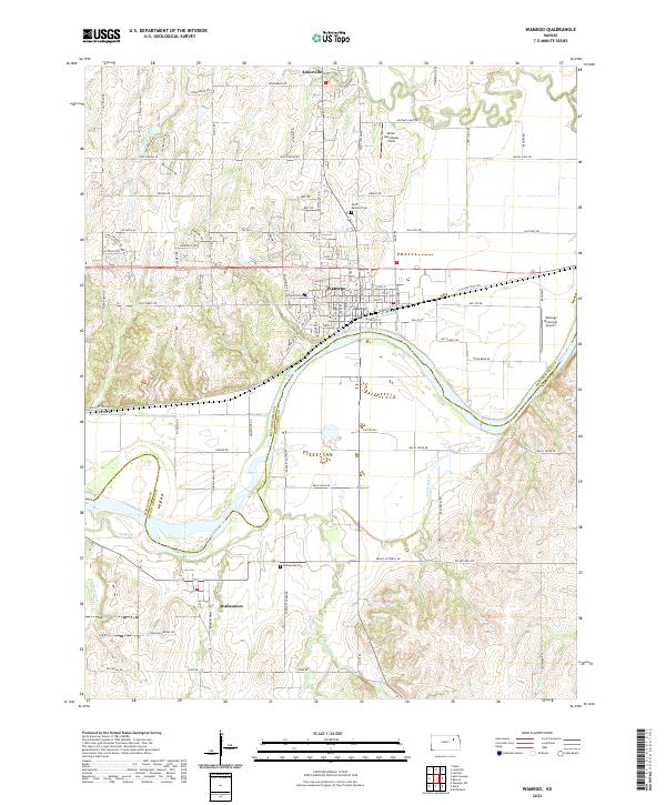 US Topo 7.5-minute map for Wamego KS