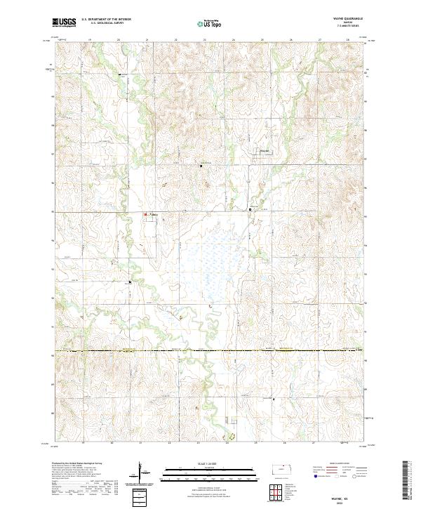 US Topo 7.5-minute map for Wayne KS