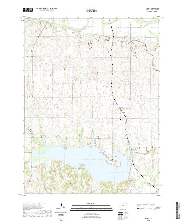 US Topo 7.5-minute map for Webber KS