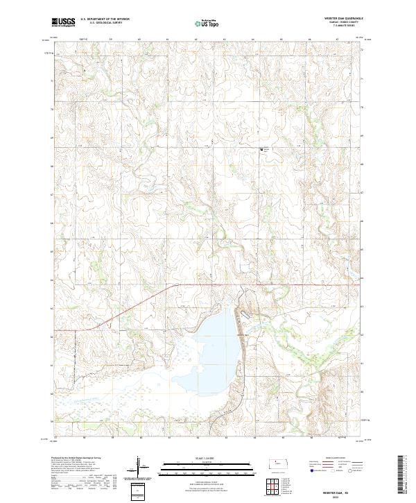 US Topo 7.5-minute map for Webster Dam KS