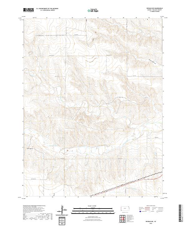 US Topo 7.5-minute map for Weskan NW KS