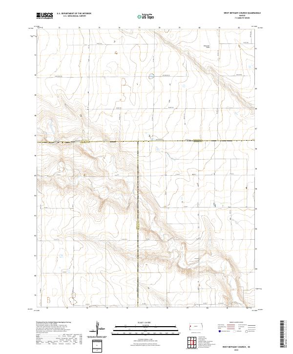 US Topo 7.5-minute map for West Bethany Church KS