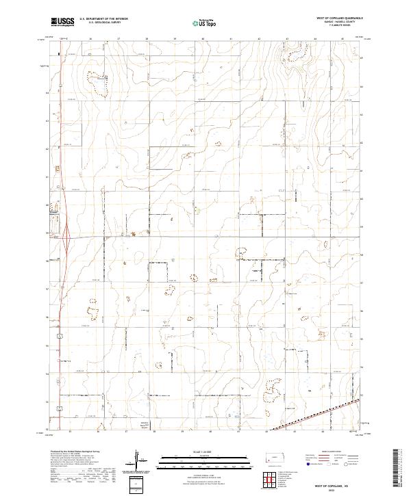 US Topo 7.5-minute map for West of Copeland KS