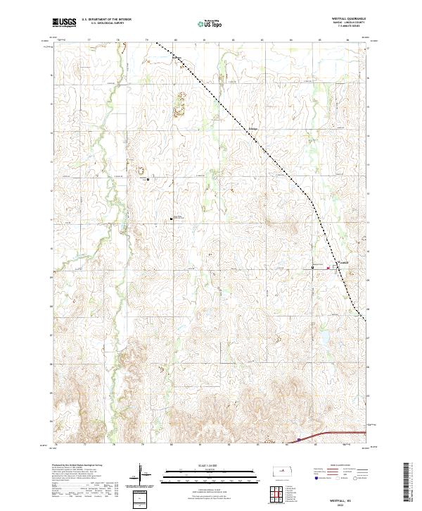 US Topo 7.5-minute map for Westfall KS